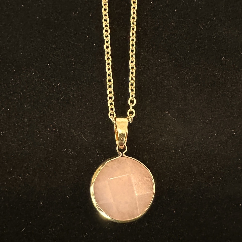 Sanctuary Project Serenity Rose Quartz and Gold Necklace
